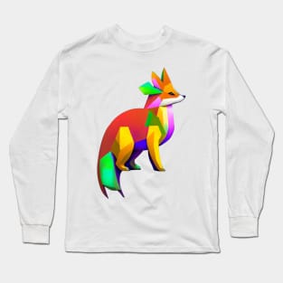 Tangram fox Long Sleeve T-Shirt